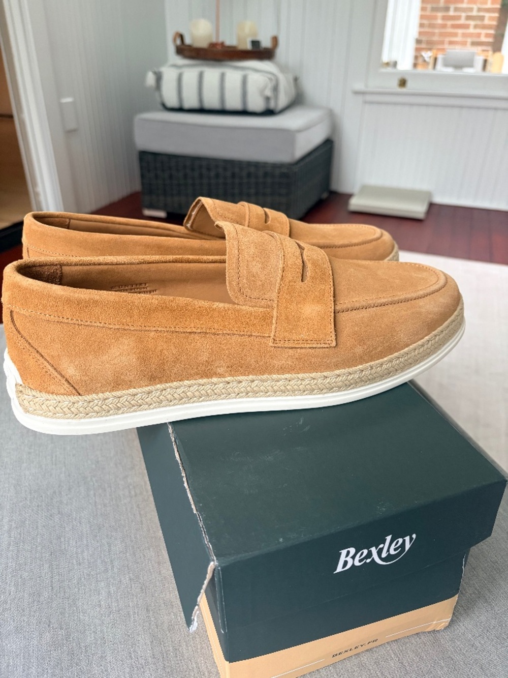 Bexley Muntiri Loafers in Camel Suede